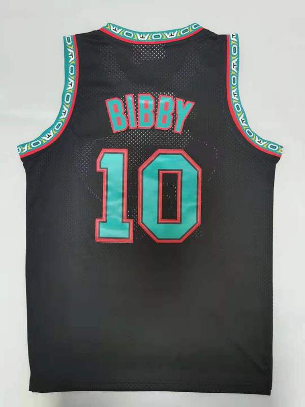 Men Memphis Grizzlies #10 Bibby Black Throwback Gourmet mesh NBA Jersey->memphis grizzlies->NBA Jersey